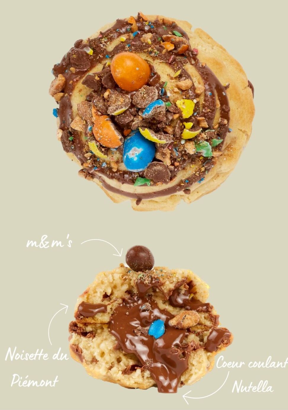 Cookie Nutella M&m's