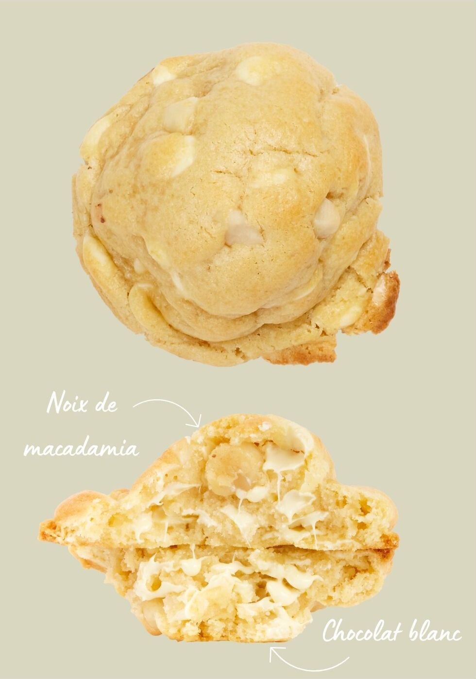 Cookie chocolat blanc noix de macadamia